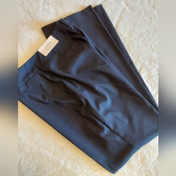 🌺 NWT Ann Taylor LOFT Black Pinstripe Dress Pants - Picture 1 of 10